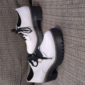 Madden Girl Women's White Platform Oxford Shoes